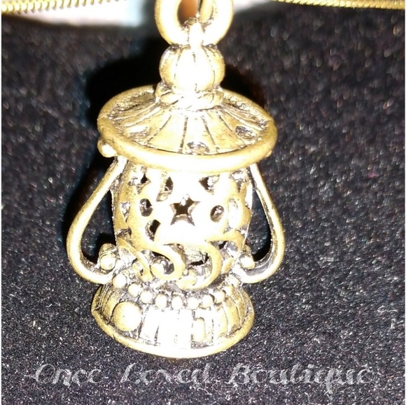 "Light The Way" Antique Brass Lantern Necklace - Picture 2 of 5